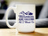 The Mountains Are Calling And I Must Go - Coffee Mug - Fun Mountain Themed Gifts and Decor - Large 15oz White Ceramic Mug