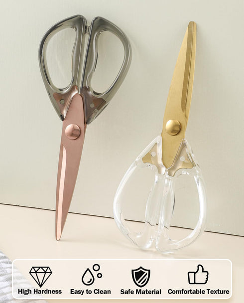 ARCHIKING 8.0 inch Kitchen Shears Scissors - Stainless Steel Utility Scissors for Meat and Poultry, Dishwasher Safe