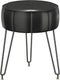 YMYNY Vanity Stool, Pumpkin Style Faux Leather Pouf, Modern Multifunctional Make-up Stool