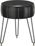 YMYNY Vanity Stool, Pumpkin Style Faux Leather Pouf, Modern Multifunctional Make-up Stool