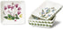 Portmeirion Botanic Garden Mini Square Dish Set of 4, 3", Assorted Florals Motif, Durable Porcelain