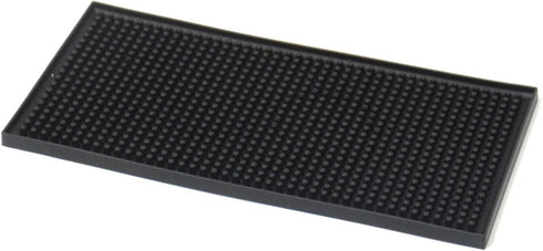 Yisharry li 6" x 12" Kitchen Square Rubber Bar Mat - PVC Black KTV Service Spill Drying Dish Mats