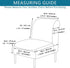 lihuitong Armless 2 Armless Armless 24) Chair Slipcover Pieces Printed Accent Chair Cover Stretch Spandex Slipper Chair