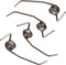 Walmine Silver Metal DA61-08314A Refrigerator Divider Door Spring Replacement for Samsung, Pack of 4