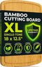 GREENER CHEF 18 Inch Extra Large Bamboo Cutting Board with Lifetime Replacements
