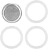 Silicone Gaskets Stainless Filter Replacement Set for Moka Coffee Maker (6 cup)