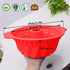 2 PCS 8.7 Inch Silicone Cake Pans, Non-stick Fluted Cake Pan with Sturdy Handle, Cake Baking Molds, Perfect Bakeware for Cake, Jello, Gelatin, Bread, Para Gelatinas (Red) by Kenond