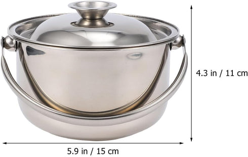 Stainless Steel Cooking Bowl Pasta Pan with Lids, Italian Pasta Cooking Pot, Egg Mixing Bowls, Sauce Pot with Lid,