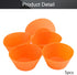 Utoolmart 5 Pcs Orange Reusable Silicone Baking Cups, Non-Stick Cake Molds for Party Supplies