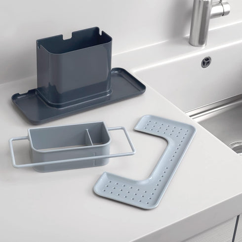 85070 Joseph Joseph Sink Caddy Kitchen Sink Organizer Sponge Holder Dishwasher-Safe, Large, Gray