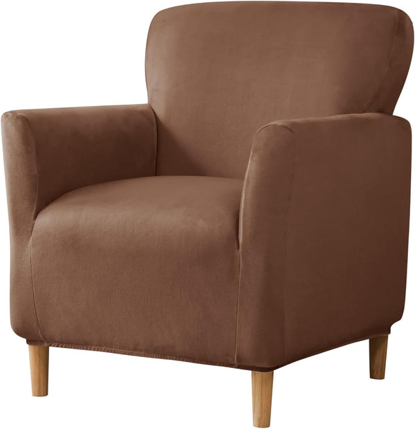 HAOYONG Banquet Armchair Slipcover Stretch Velvet Chair Covers 1-Piece Armchair Sofa Covers