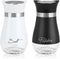 Accmor Salt and Pepper Shakers Set: 4 oz Stainless Steel Containers with Glass Bottom for Kitchen