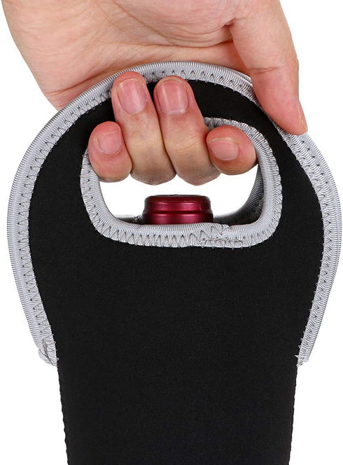 Hipiwe Portable Wine Carrier Tote Bag, Insulated Neoprene Wine Cooler for Champagne/Water Bottle/Beer, Set of 3