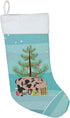 Caroline's Treasures BB9302CS Miniature Pig Christmas Stocking, Teal Hanging Decor for Holiday Season