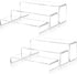 2 Set Large Acrylic Clear Display Risers, 3 Sizes 12" Rectangular Showcase