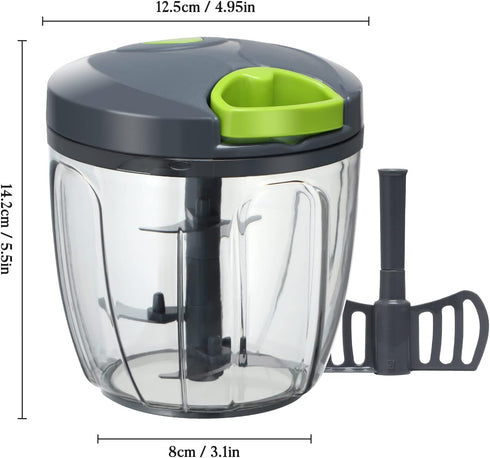 900ml Cambom Manual Food Chopper Vegetable Cutter, Hand String Vegetable Chopper Onions Cutter for Vegetable Fruits
