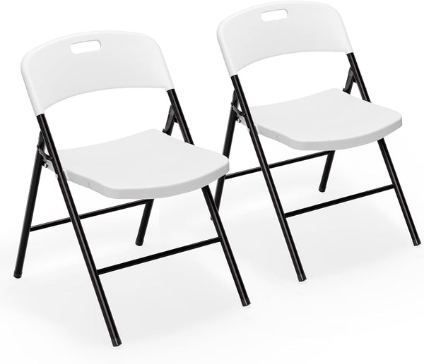 VINGLI Folding Chairs, Plastic Foldable Chair, Capacity up to 350 lbs, Portable