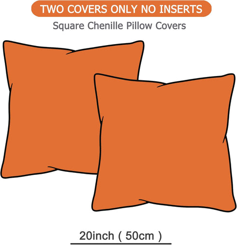 20x20 Inch Set 2 (50x50cm) GAWAMAY Decorative Throw Pillow Covers of for Living Room Couch Bed Sofa, Farmhouse Square
