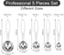 5pcs Measuring Spoon Set, Heavy Duty Stainless Steel Measuring Spoons for Cooking Baking, Tablespoon Teaspoon for Dry or Liquid Ingredients, Fits in Spice Jar, 1/4 1/2 1 tsp, 1/2 1 tbsp by Aovchei