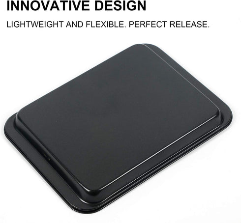 Small Baking Sheet 2 Pack, Shinsin 8 Inch Nonstick Baking Pans for Oven, Professional Reusable Baking Trays