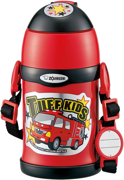 Zojirushi Canteen 2-Way Cup & Straw, Stainless Steel Bottle, 15.2 fl.oz. (450ml), Red SC-ZT45-RA