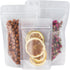 100 Pcs Resealable Bags, 3.9" x 5.9" Matte Stand Up Food Bags for Packaging Products, Herbs, Snacks, Tea, Spices