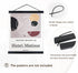 Artmag Magnetic Poster Hanger Frame - 24x36, 24x32, 24x18 Light Wood, Black, 24" Hanging Kit