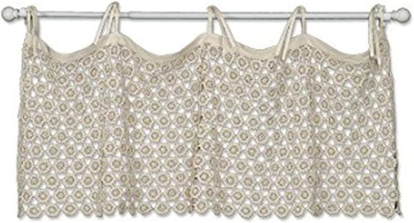 Crochet Envy 45x16 Valance in Natural