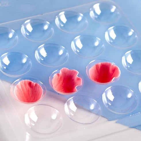 2 Pcs Set 15 Cavity Sugar Flower Fondant Shaping Plate, Plastic Mold