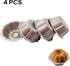 4 Inch Nonstick Mini Bundt Cake Pan Set of 4, Carbon Steel Fluted Cake Pans, Gold Pumpkin Shaped Mould for Baking