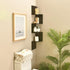 4 WELLAND Zig Zag Tiers Black Finished Floating Shelf,Wall Mounted Corner Wall Shelf for Bed Room,Living Room,Kitchen