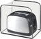 QEES Toaster Cover, 2 Slice, Transparent Polyester, Dustproof, Universal Size, Microwave Oven Cover