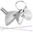Metal Stainless Steel Funnel Set of 3, Large Medium Small Food Grade Mini Funnels for Kitchen Use with 2 Brushes YLYL