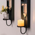 Set 2 17.7 4.33 5.1 inches, of Boho Wall Decor, Modern Abstract Face Candle Sconces, Artistic Sculptural Design, x x
