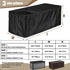 Gicov Deck Box Cover Waterproof Heavy Duty Patio Storage Box with Zipper Outdoor Ottoman Bench Cover Rectangular