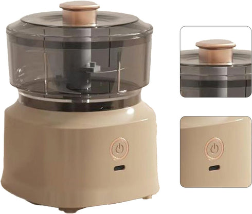 Electric Food Chopper with Multifunctional Stainless Steel Blades, Food Processor for Baby Food, Meat, Vegetables (Dark