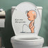 Cartoon Villain Toilet Stickers, Clean Your Piss Funny Decals, Waterproof Vinyl Wall Art for Bathroom Decoration