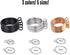 MroMax 24 Pcs Curtain Rings with Eyelets, 1-3/4 Inch Metal Silver, 45mm Inner Diameter, Fits 1-1/2 Inch Curtain Rod
