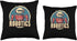 Vintage Throw Pillow - Retro Robotics Engineer Robot