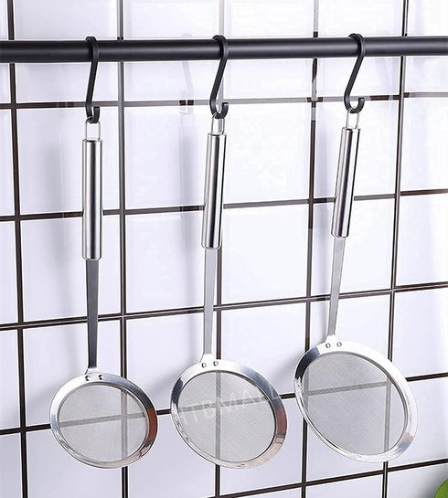Skimmer Spoon - Stainless Steel Spider Strainer for Cooking, Frying, Skimming Grease, Foam, and Gravy