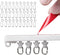 Self Adhesive Ceiling or Wall Curtain Track, No Drill Curtain Rod, No Damage Hangers for Windows, Closet, Bathroom