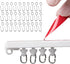 Self Adhesive Ceiling or Wall Curtain Track, No Drill Curtain Rod, No Damage Hangers for Windows, Closet, Bathroom