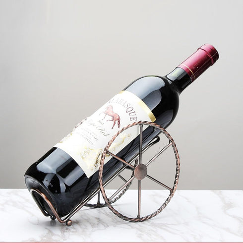 Countertop Wine Rack for Wine Storage, Red Bronze Metal Rack for Living Room, Dining Room, and Wine Cellar