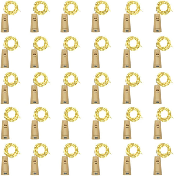 Wine Bottle Lights with Cork, Battery Operated 30 Pack 20 LED Cork