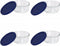 Pyrex Storage Plus 7-Cup Round Glass Food Storage Dish with Blue Plastic Covers, Pack of 4 Containers, Made in the USA