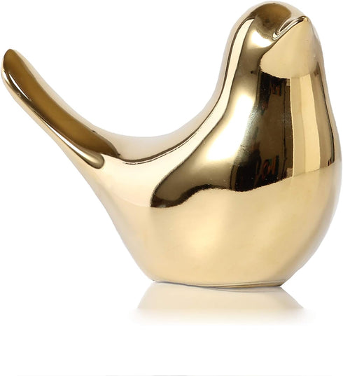 FANTESTICRYAN Small Birds Statues Gold Figurine Decorative Ornaments for Home Decor Living Room Bedroom Office Desktop