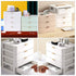 Lurrose Drawer Vanity Organizer, Compact Storage Box with 4 Drawers for Makeup, Office, Dorm, Desk