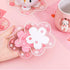 Set 4 Accessories(4.3in) Sakura Coasters of Kawaii Cup Mat Anti-Skid Pot Bowl Pad Placemats PVC Cherry Blossom Coaster