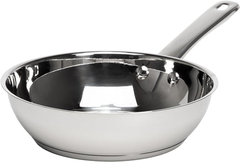 Ecolution Classic 8-Inch Stainless Steel Fry Pan, Professional Quality Sauté, Comfort Grip Riveted Handles