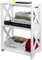 Lechay Small Side Table - White End Table for Small Spaces, Slim Nightstand,